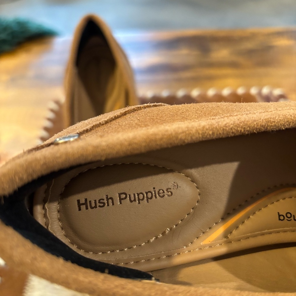 Hush Puppies Lolly Suede Heeled Loafer - Picture 2 of 9